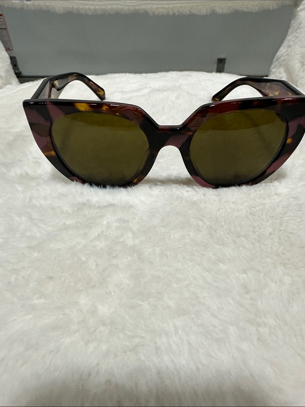 Prada Cat-Eye Sunglasses in Pink and Brown Tortoiseshell